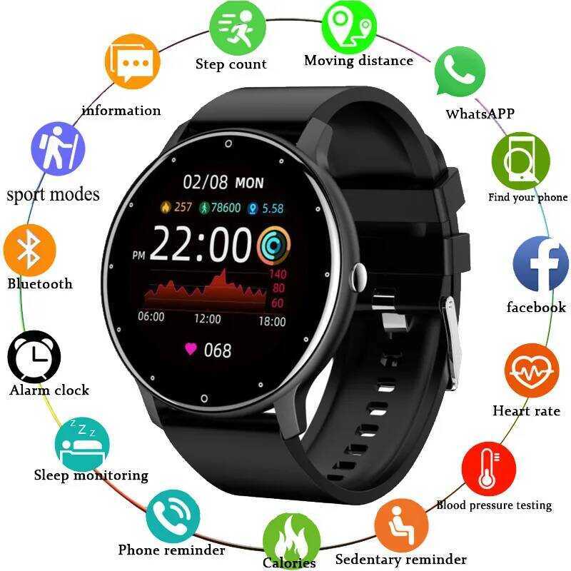 ใหม่ ZL02 ผู้ชายสมาร์ทนาฬิกาบลูทูธ Fiess Tracker IP68 กันน้ํากีฬาผู้หญิง Smartwatch สําหรับ Hwei IOS