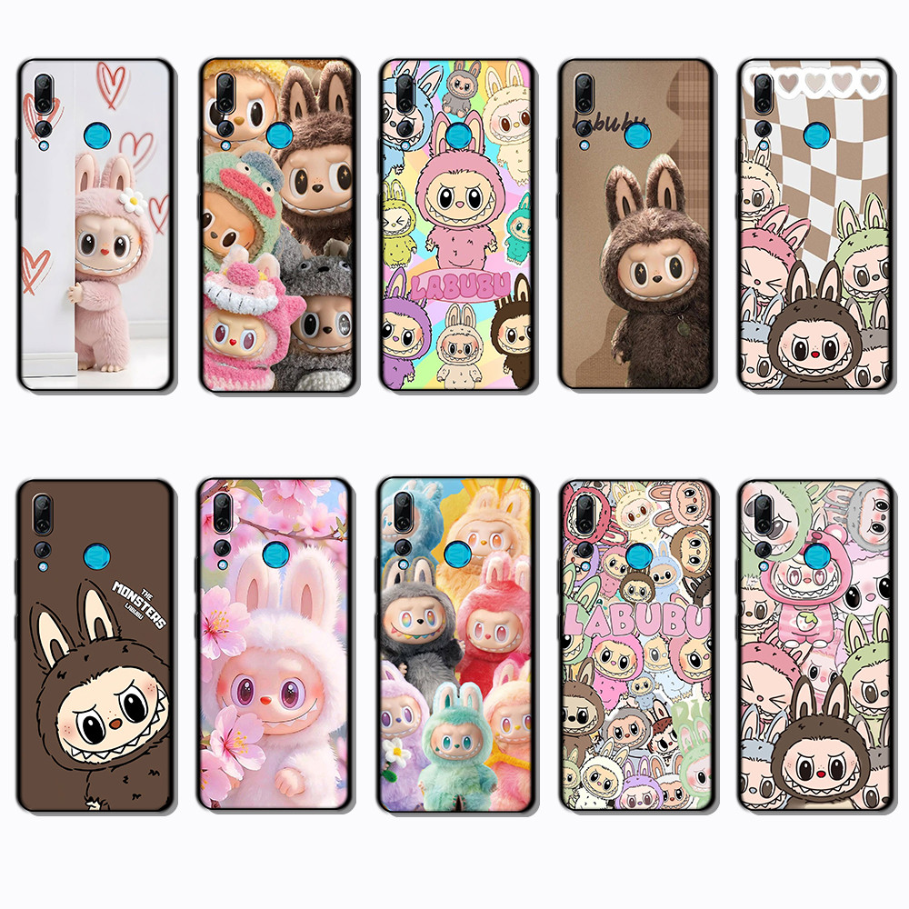 เคสโทรศัพท์สีดําแบบนุ่มสําหรับ Huawei Y7 Huawei Y7 Y9 Prime Labubu caseg