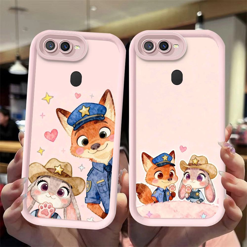J-14 Zootopia ดำขาวชมพูเคสโทรศัพท์หรับ OPPO A7 A11K A12 A3S A12E A1K A5S A12S AX5S