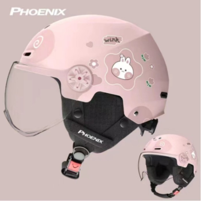 Child Helmet Cute Cartoon Kids Helmet Summer Bike Helmet Children Helmet with Removable Scarf Capac
