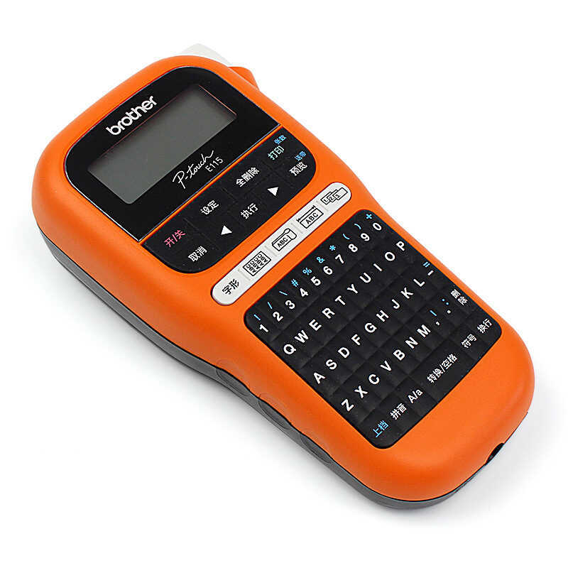 Brother PT-E115 เครื่องพิมพ์ฉลากสายเคเบิลการสื่อสาร Power Telecom โลโก้มือถือแบบพกพา