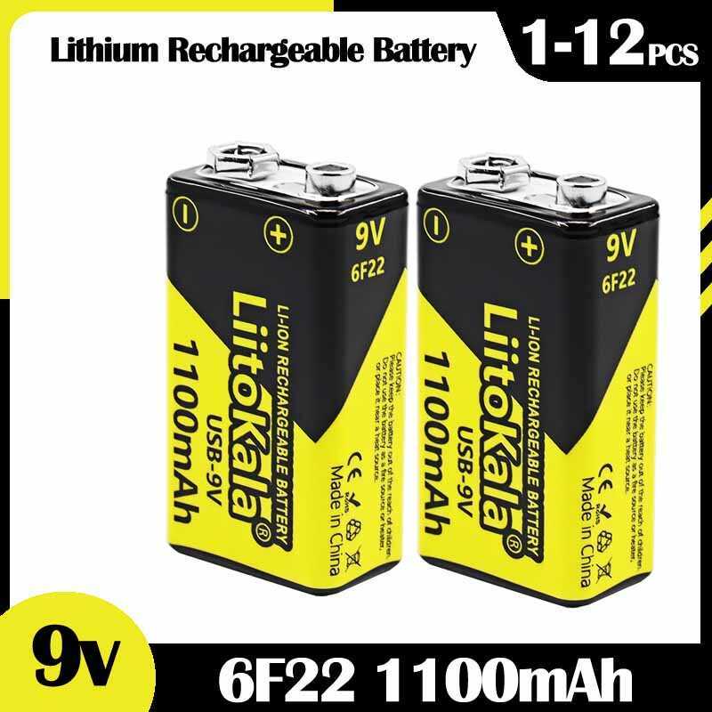 100Mah Rechargeable Li-Ion Battery For Camera Toy Model Multimeter Remote Control V Microphone 6F22