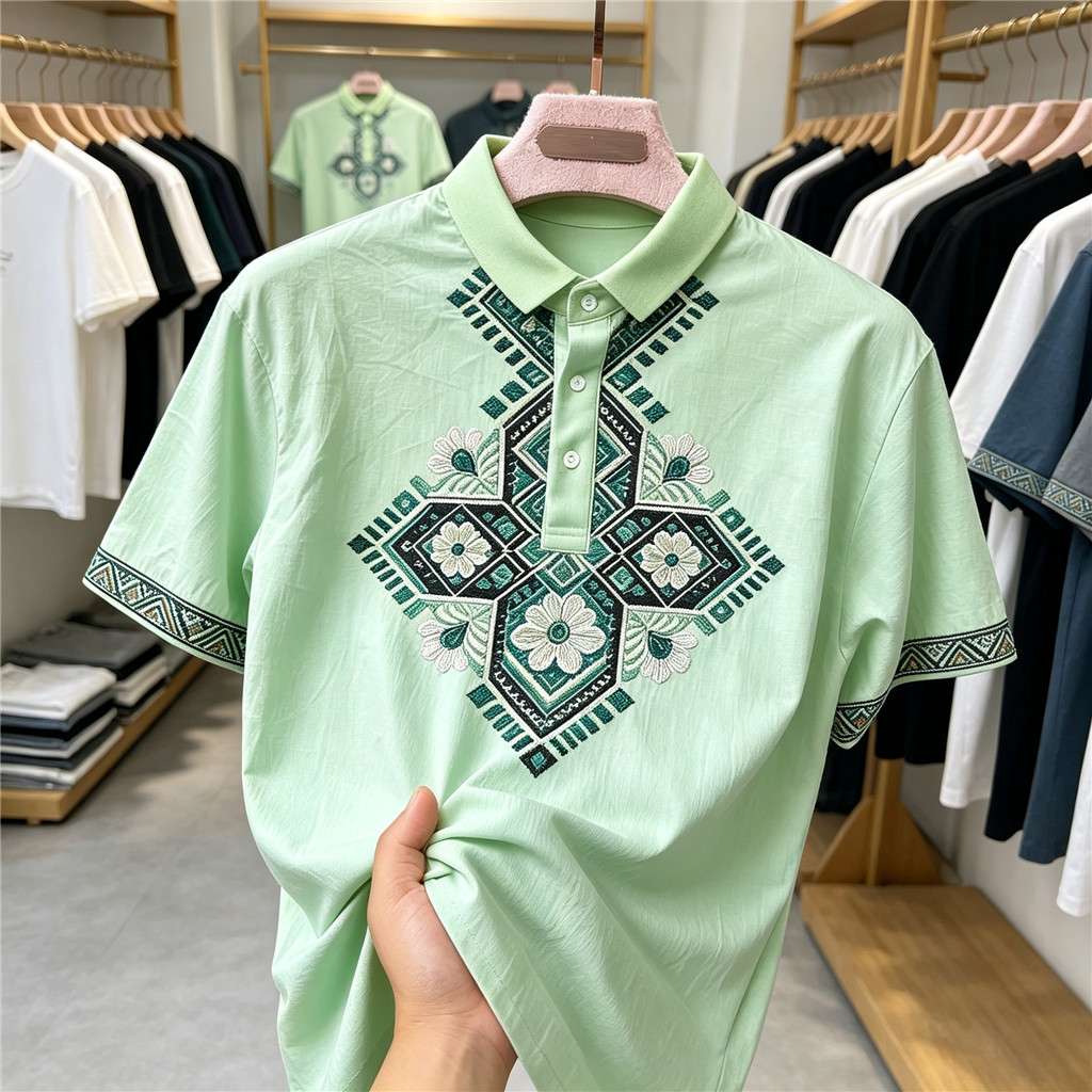 2026 Aidilfitri สบายและใช้งานได้จริงเสื้อโปโลสีล่าสุด Skim Vibrant Lime ทําให้ง่ายแบบดั้งเดิม Badick