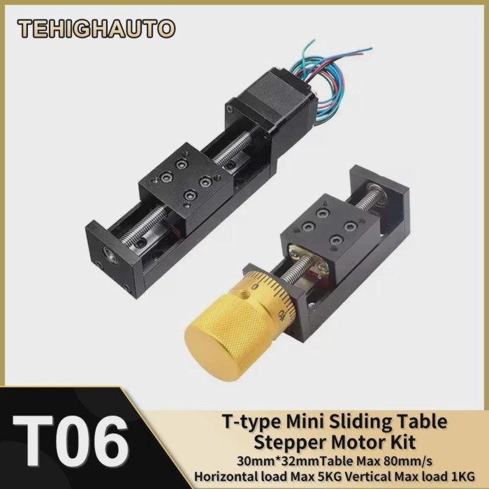 T-type CNC XYZ Axis Linear Actuator Mini Sliding Table NEMA11 Motor Linear Guide Rail Table Manual
