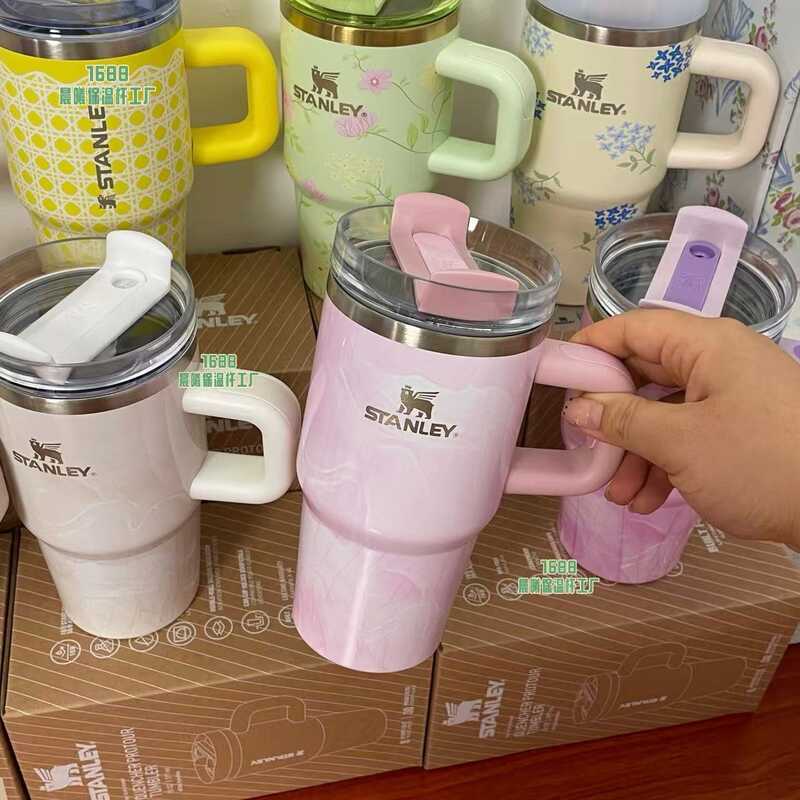 STANLEY STANLEY STANLEY 20oz Thermos Cup MOQ1 ถ้วยรถลายหินอ่อน