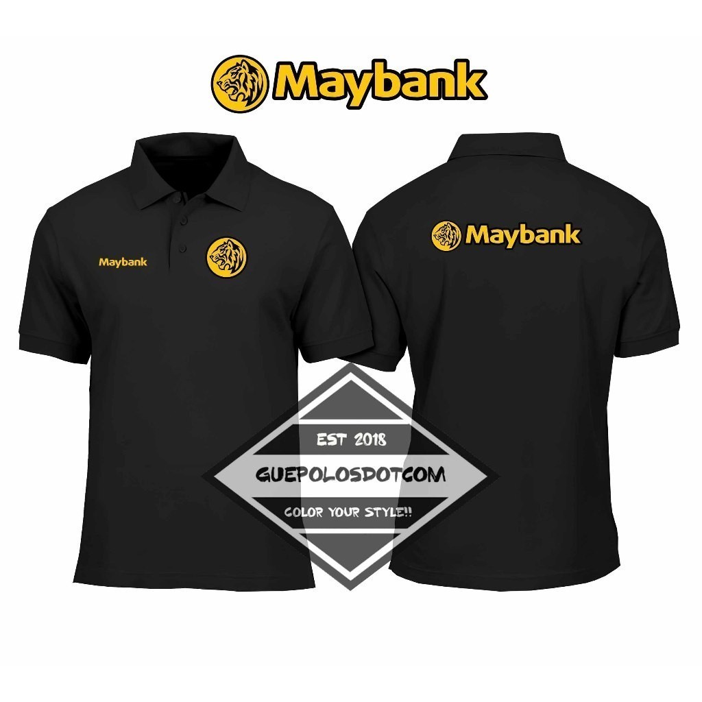เสื้อโปโล MAYBANK POLOSHIRT - เสื้อเชิ้ตคอปก MAYBANK - MAYBANK LOGO COLLAR POLO S-3XLS-5XL
