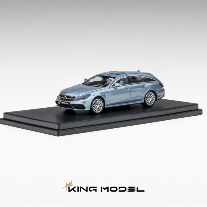 KING MODEL 1: 64 Mercedes-Benz CLS63 การล่าสัตว์ Ice Blue Alloy Closed Car MODEL