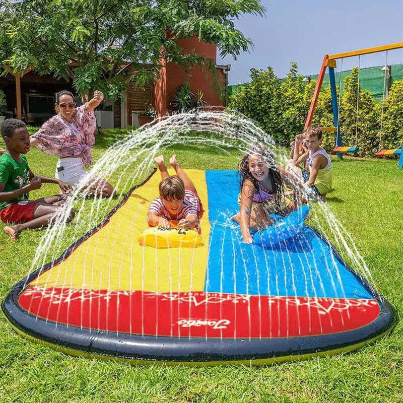 d Lawn Inflatable Toys Water Slide Summer Garden Water Toy Family Friend Interactive Sprinkle Water