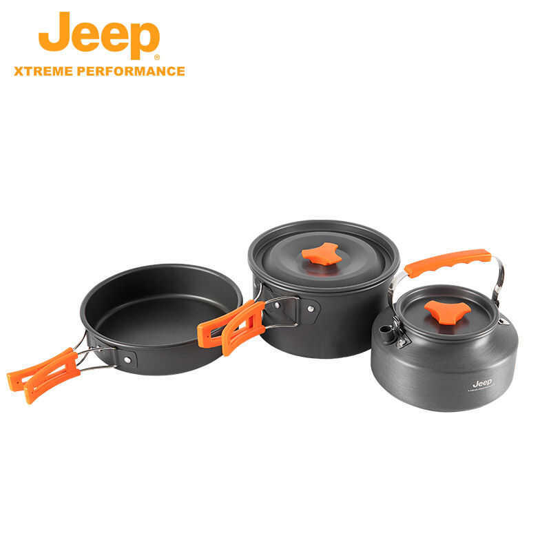 JEEP SPIRIT 1941 ESTD Cam.g kitchen utensil kit portable kitchen utensil kit outdoor pot kettle f