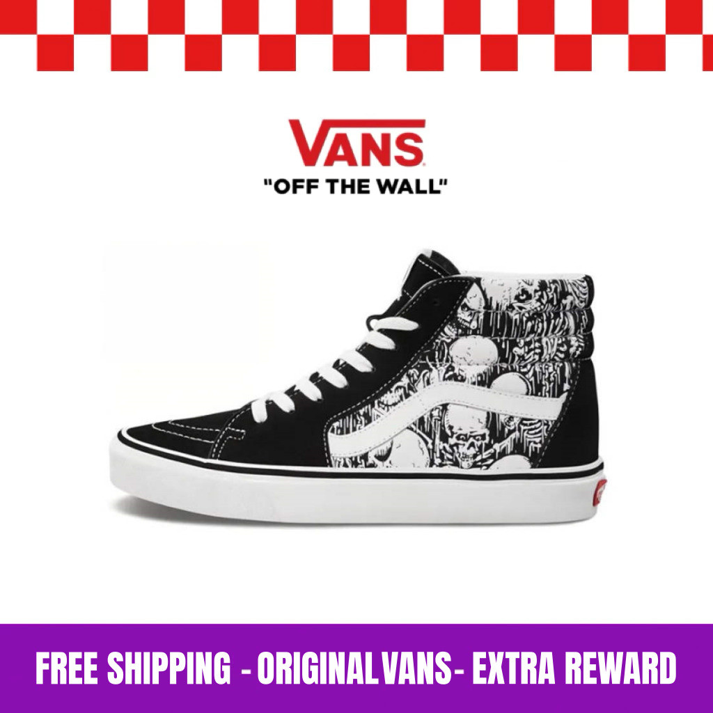 รองเท้ากีฬา Vans SK8 High สีดำ/เทา/น้ำเงิน ของแท้

