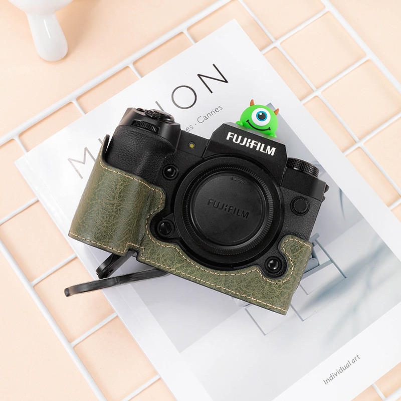 Fujifilm XH2 เคสกล้องซองหนัง XH2S XH2 ฐานเคสกล้องกระเป๋าป้องกันครึ่งชุด Handle เคสป้องกัน Shell