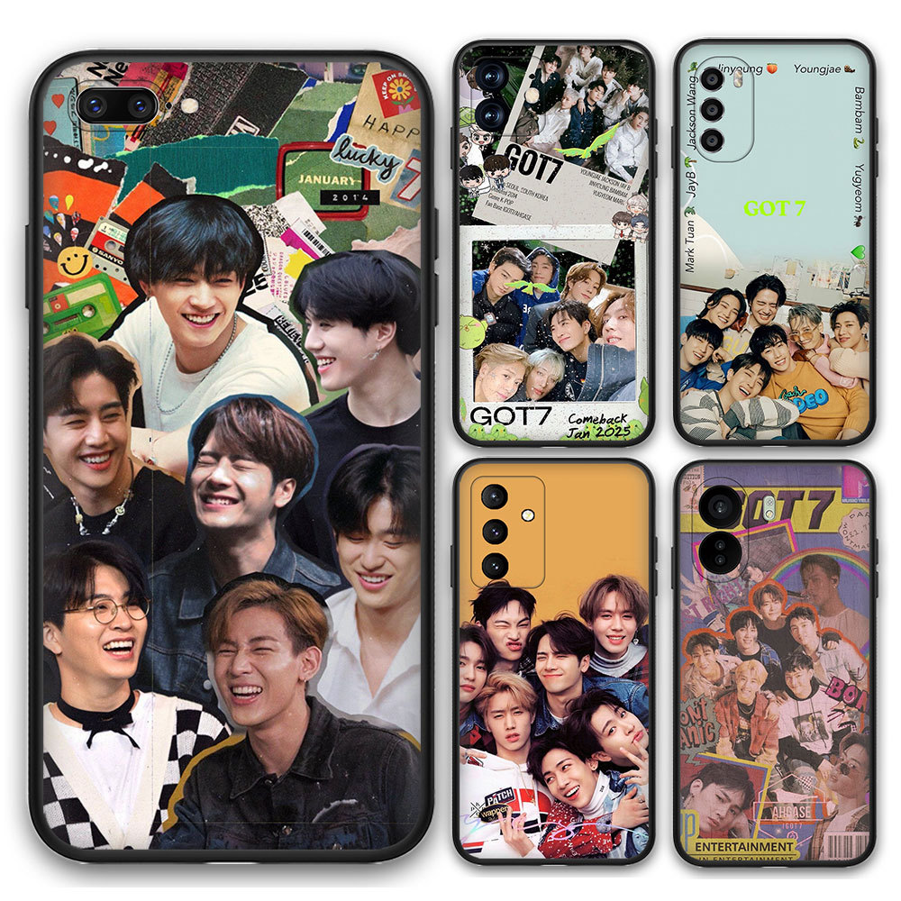 OPPO A92 A92S A72 A52 A93 A94 A95 A96 A74 F17 Pro ซิลิโคนอ่อนนุ่มสีดํา 48F5 Got7 เคสโทรศัพท์ TPU