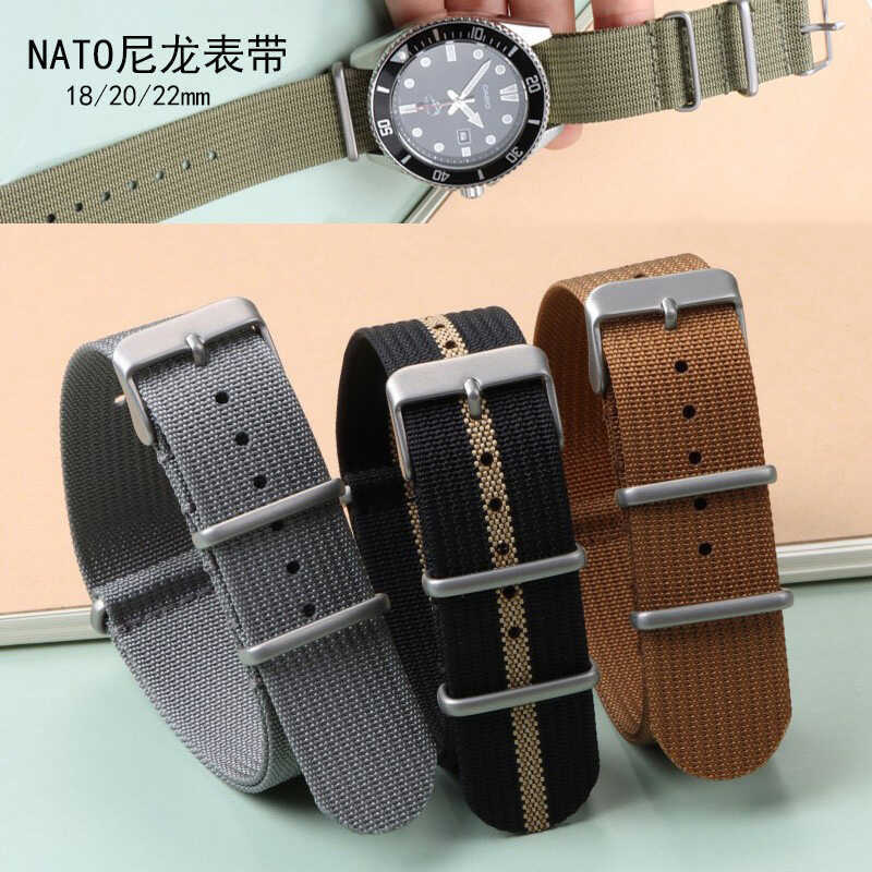 NATO NATO สายไนลอน One Over Braided Strap เหมาะสําหรับ Samsung Integrated Strap 18/20/22mm