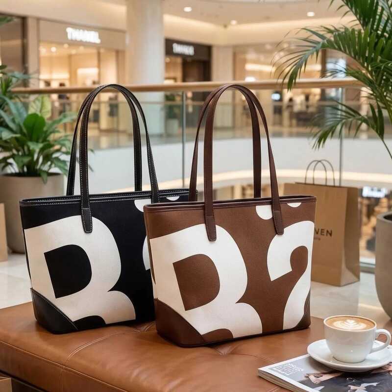 1:1 Thailand Rally X Uno Coffee City Letter Print Tote Bag, Mini/Whisper Bag
