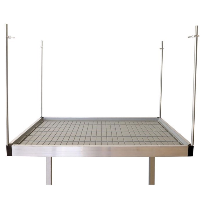 Ebb and Flow Grwoing Table Drip Irrigation Rolling Bench With Trellis
