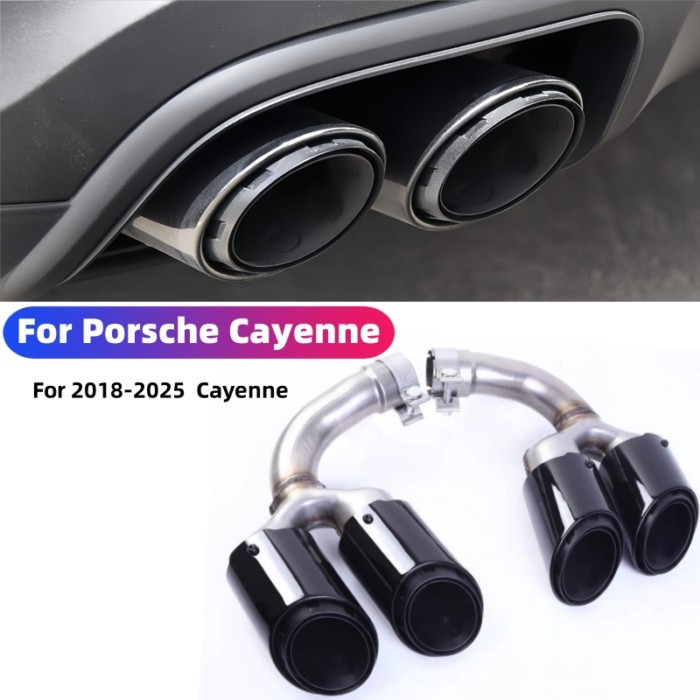 For Porsche Cayenne tailpipe 2018 to 2025 Cayenne S exhaust pipeCayenne coupe muffler Tip nozzle st
