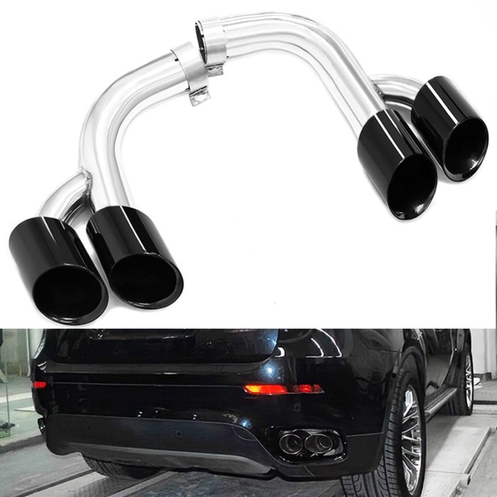2pcs/lot Car Exhaust Tip For BMW X6 E71 2008-2013 35i Upgrade X6 E71 50i M50D Quad Muffler Tip Exha