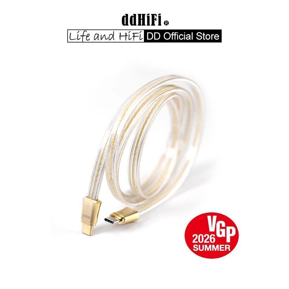 ใหม่ DD ddHiFi TC19CC Gold (จํานวนมาก) สายสัญญาณดิจิตอลเงินแท้สําหรับ HiFi DAC AMP,10 ซม./45 ซม./100