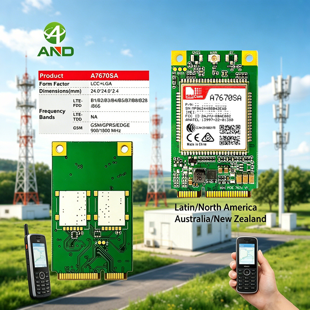 ใหม่ขายร้อน SIMCOM A7670 4G LTE Cat1 โมดูล A7670SA Mini PCIe