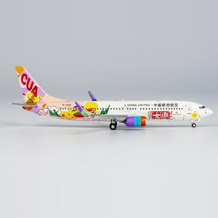 พร้อมสต็อก NG ยี่ห้อ 1: 400 China United Airlines Daxing B737-800 B-208Z รุ่น Out of Print Car Model
