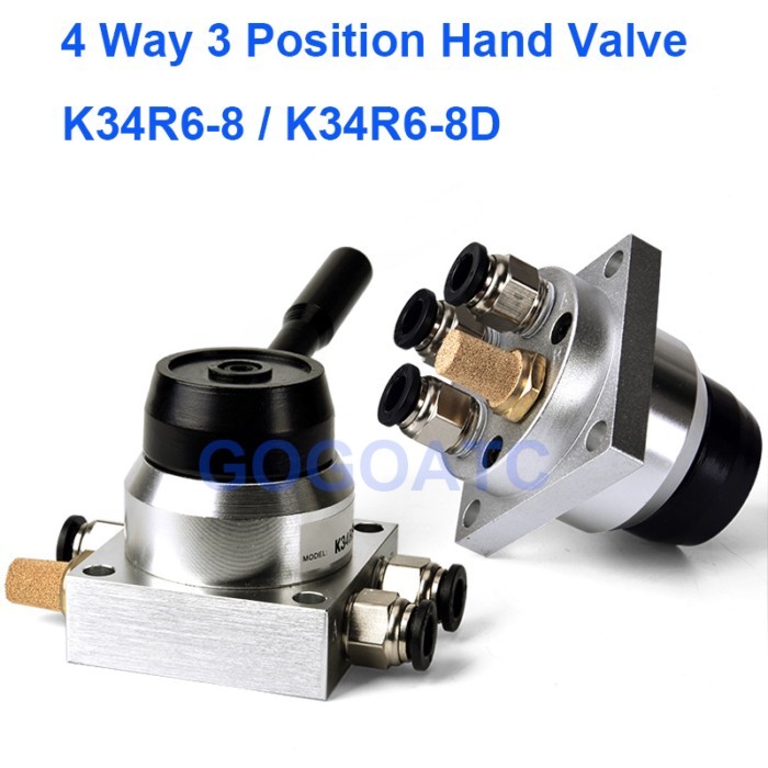 High quality Pneumatic air hand control valve K34R6-8 K34R6-8D Port 1/4" BSP Manual valve with fitt