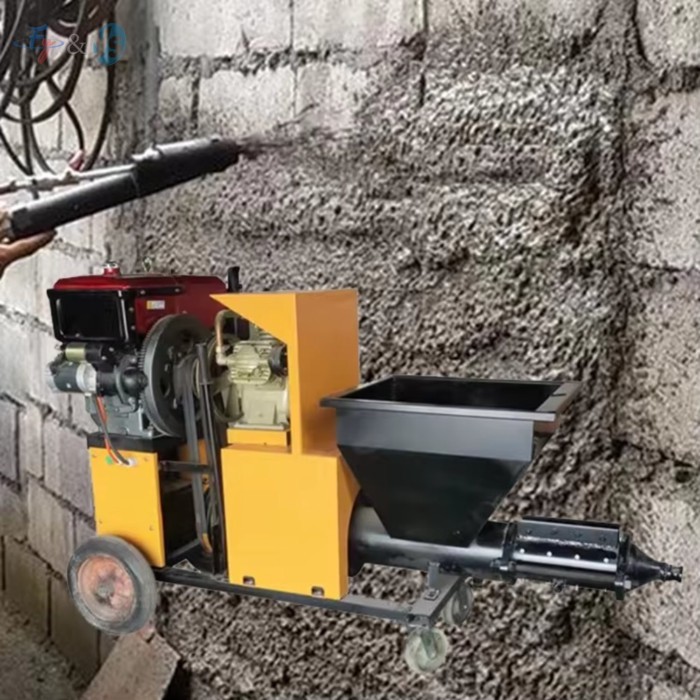 Electric Diesel Mini Wall Putty Mortar Spraying Plaster Spray Gun Mortar Plastering Spray Plaster M