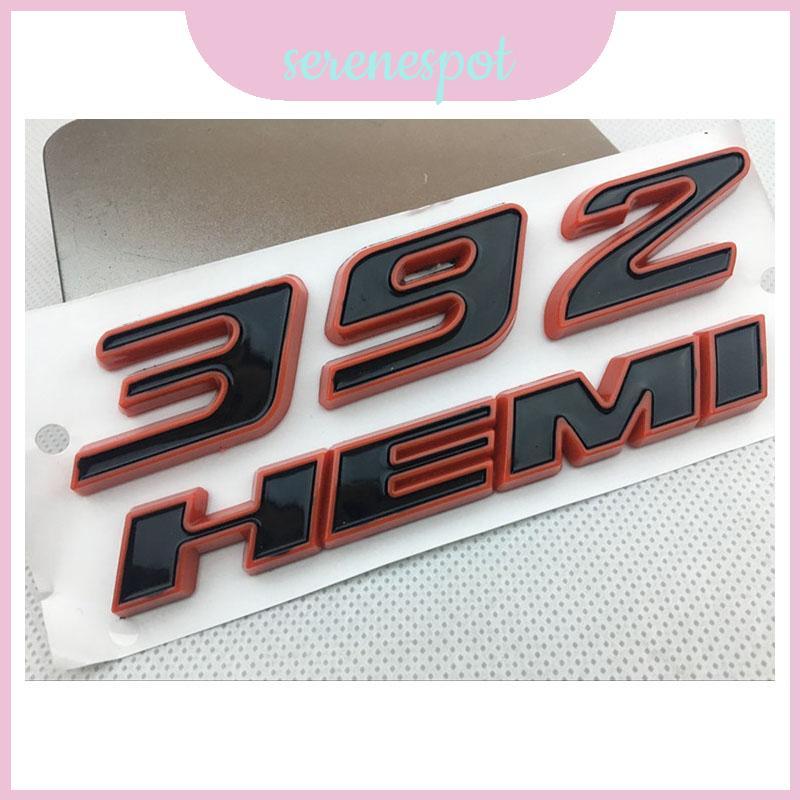สีแดงสีดํา 392HEMI Emblem Fender ด้านข้างป้ายสติกเกอร์ 6.4L Decal สําหรับ 300c 3500 SRT8