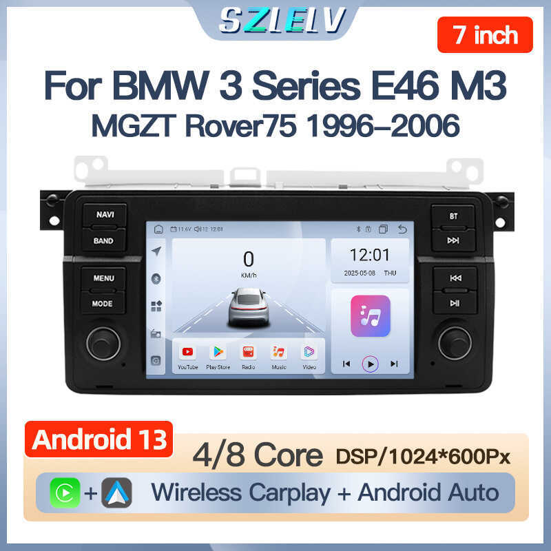 เหมาะสําหรับ 96-06 BMW 3 Series E46 รถนําทาง GPS MP5 หน้าจอควบคุมกลางย้อนกลับวิทยุวิดีโอ