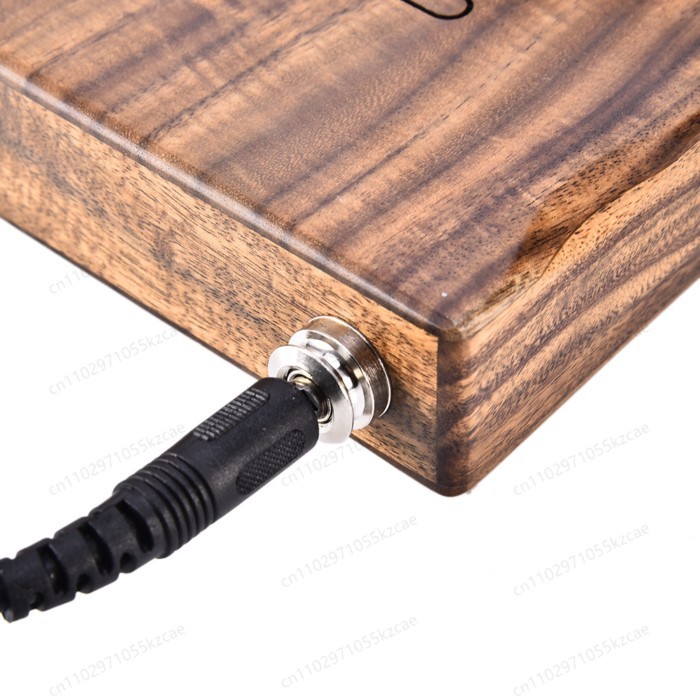 17-Tone Electric Box Thumb Piano - EQ Leaflet Acacia Kalimba Finger Piano with Free Bag & Audio Cab