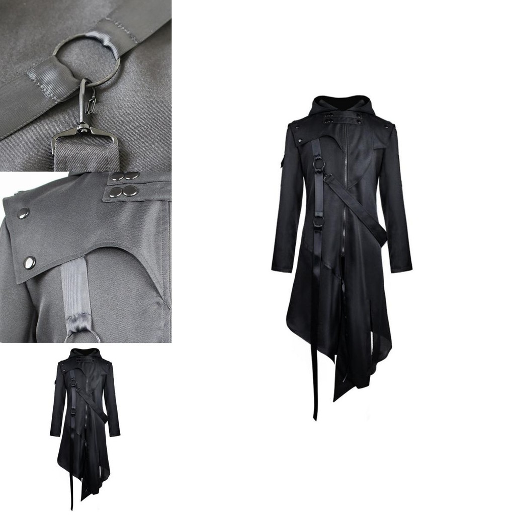Gothic Swallowtail Coat สำหรับผู้ชาย ชุดคอสเพลย์คุณภาพสูงและแฟนซี