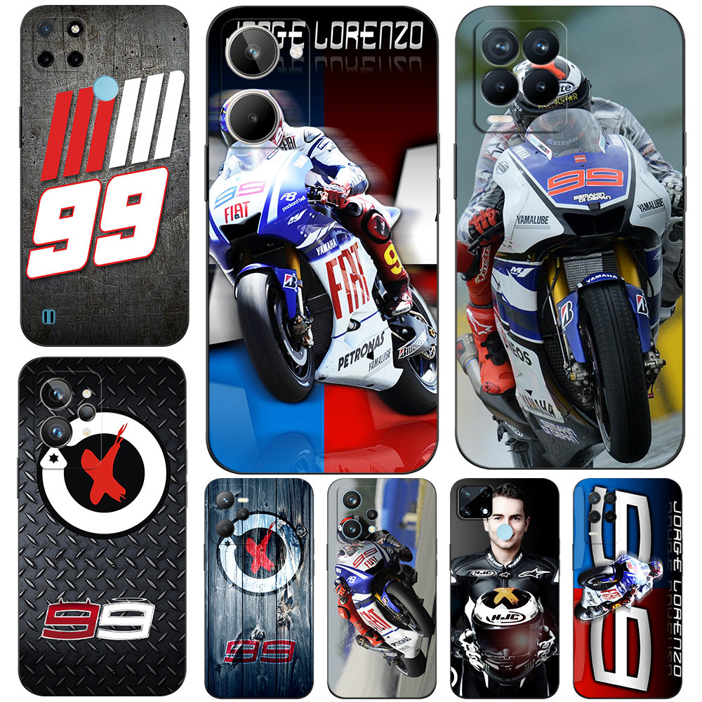 สําหรับRealme 6i 5i 5s 5 Pro 3 3iซิลิคอนสีดําTpuกลับฝาครอบโทรศัพท์นุ่มjorge enzo 99 motoGP cool