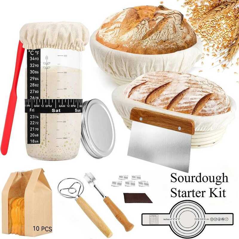 C Professional Sourdough Bread Starter Kit 30Pcs Sourdough Bread Baking Plies With Starter Jar Brea
