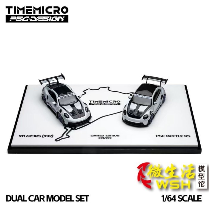 TM 1: 64 Porsche 992 GT3 RS Beetle New Taipei รถคู่ชุดรถโลหะผสมรุ่น PSC