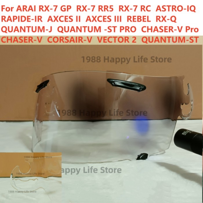 Photochromic Shield Visor for ARAI RX7 GP/RR5/RC ASTRO-IQ RAPIDE-IR AXCES II/III REBEL QUANTUM-ST/J