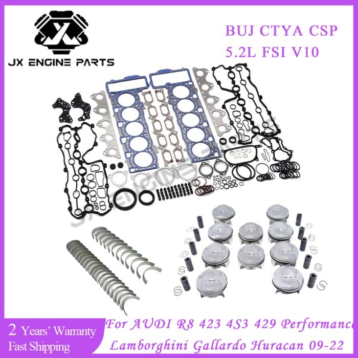 Engine Rebuild Kit Piston Bearing Gasket Set For Audi 5.2 R8 429 4S3 4S9 Performance Lamborghini Ga