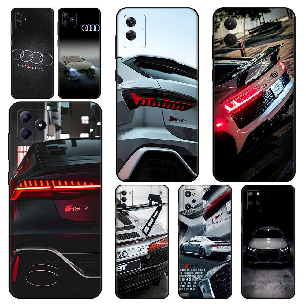 Audi RS 6 7 8 รถกีฬามีสไตล์ ^GL-6 สําหรับ Realme 3 Pro 5i 5 s 8 Pro Q 6i 7i ความเข้ากันได้ TPU เคสโท