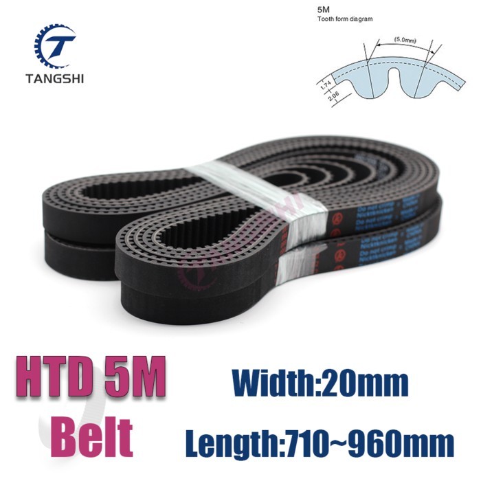 HTD 5M High-quality Rubber Timing Belt Width 20mm Length 5M710 715 720 725 730 735 740 745 750 755