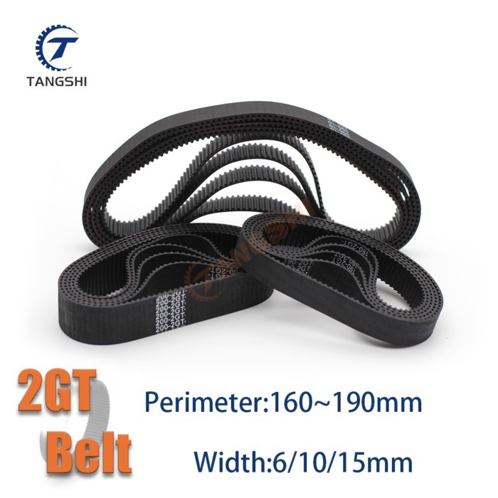 2GT Closed Loop Timing Synchronous Belt Length 160 162 164 166 168 170 172 174 176 178 180 182 184