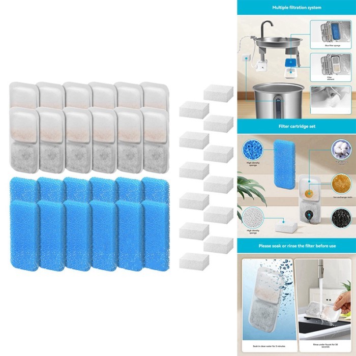 Cat Water Fountain Filters For Oneisall Automatic Pet Water Fountain Replacement Filters And Sponge