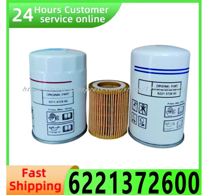 1 set 6221372650 6211473750 6211472600 Filter 3Pcs for Quincy Chicago Air Compressor