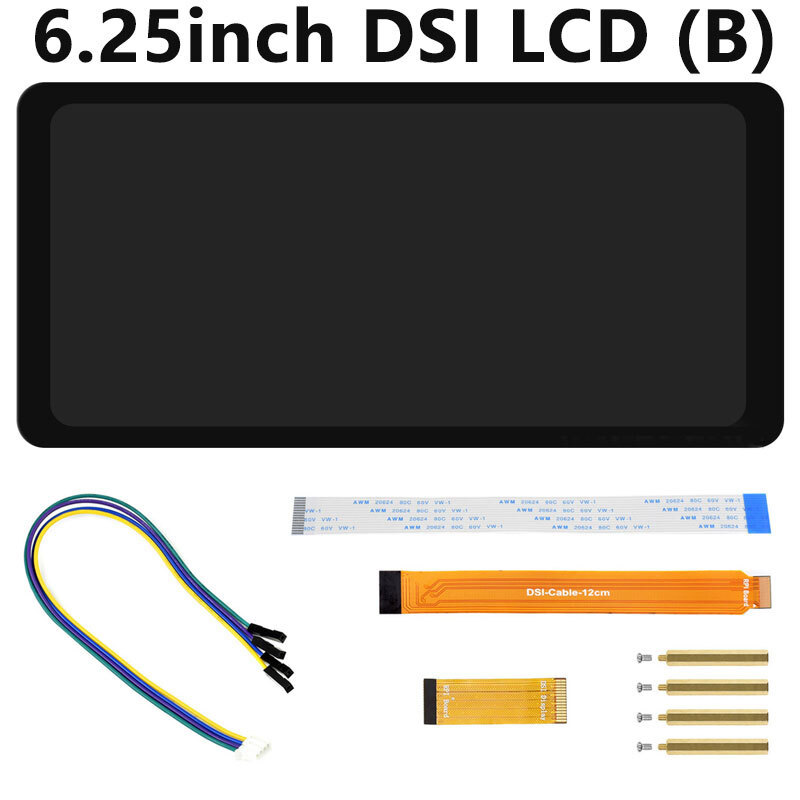 Waveshare 6.25 นิ้ว DSI LCD 7201560 IPS 5 จุดหน้าจอสัมผัสแบบ Capacitive 500cd/m2 Optical Bonding จอแ