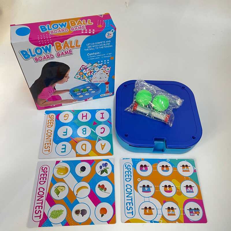 BOARD GAME ของเล่นเด็ก Blowing BALL GAME BLOW BALL BOARD GAME เกมกระดานปฏิสัมพันธ์ระหว่างพ่อแม่และลู