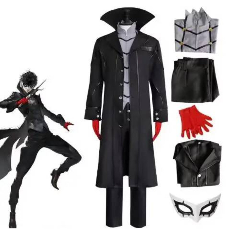W Anime Persona 5 Joker Cosplay Costume Game P5 Rain Palace Lotus Cosplay Full Set Of Clothing Glov