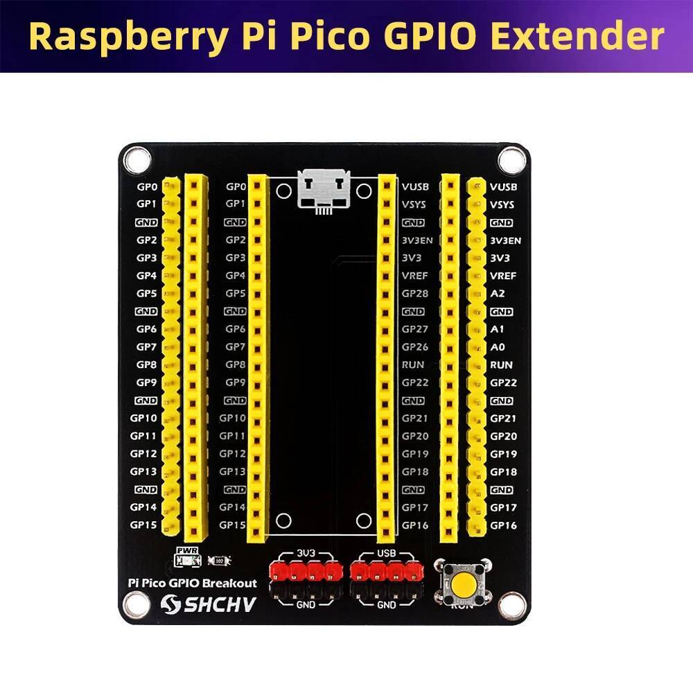 Raspberry Pi Pico GPIO Breakout Extender DIY บอร์ดขยายชายหญิง Pin พร้อมสวิตช์สําหรับ RPI Pico W