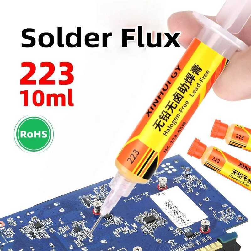 ฟลักซ์สำหรับบัดกรี BGA รุ่น RMA-223 ปราศจากสารตะกั่วและฮาโลเจน สำหรับงานซ่อมแซมและบัดกรีโทรศัพท์มือถ