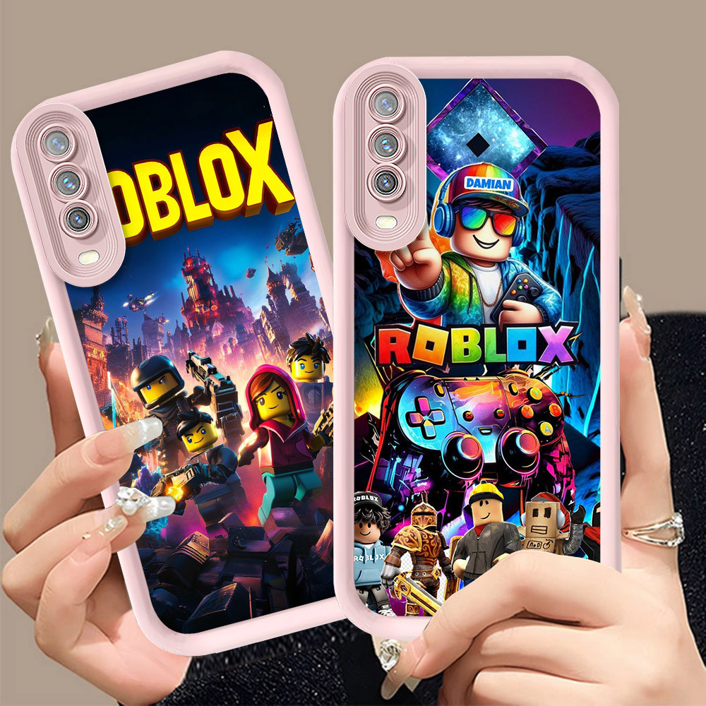Q-24 Roblox ขาวดำเคสโทรศัพท์หรับ VIVO Y20i Y20 Y12s Y20a Y20s Y20t Y12A Y11s ปกสีชมพู