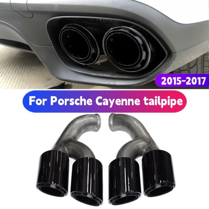 For 2015 to 2017 Porsche Cayenne Muffler 958.2 exhaust pipe upgrade Cayenne GTS tailpipe stainless