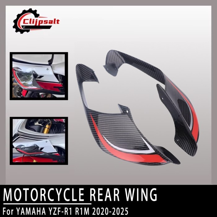 For Yamaha YZF R1 2020-2025 YZF R1 R1M 2020-2025 Motorcycle ABS Carbon Fiber Aerodynamic Spoiler Wi