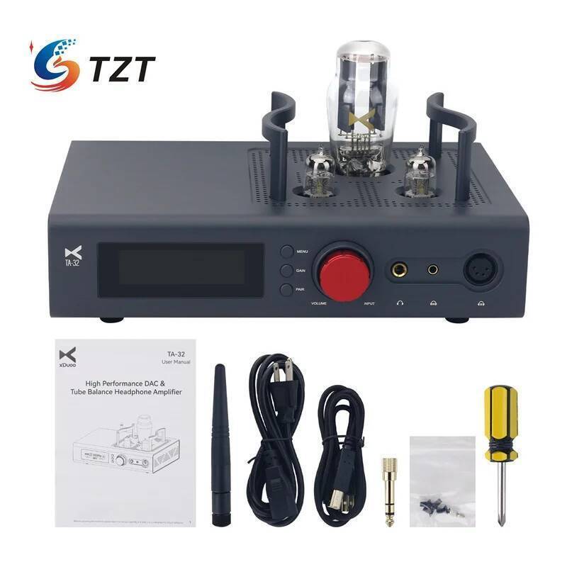 ใหม่ TZT xDuoo TA-32 Bluetooth5.1 หลอดอิเล็กทรอนิกส์ HiFi DAC เครื่องขยายเสียงหูฟัง 3000mW เอาต์พุต 
