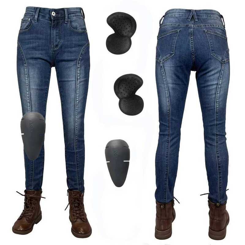 rcycle Pants Blue Dirt Bike Gear Motocross Trousers With Knee Armor Abrasion Resistant Riding Pants